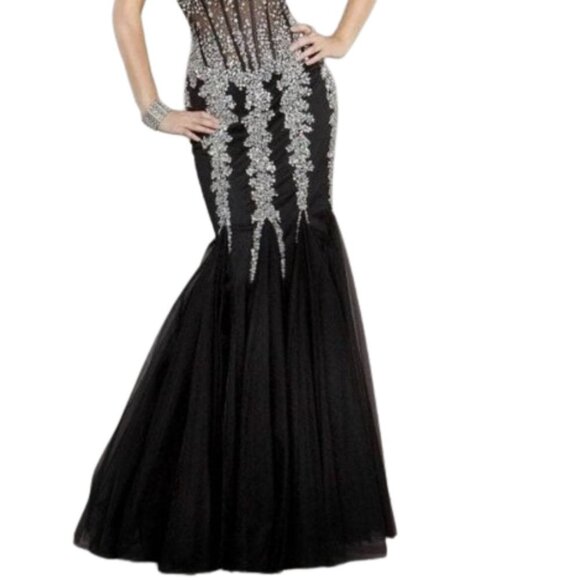 NWT Jovani 5908SC Tulle Evening Dresses Red size 0 - Picture 3 of 4